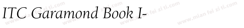ITC Garamond Book I字体转换